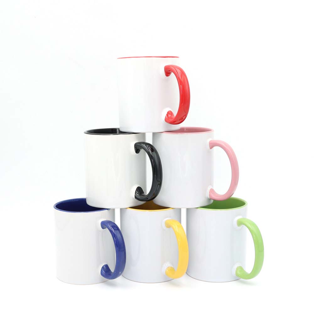 inner and handle color sublimation mug