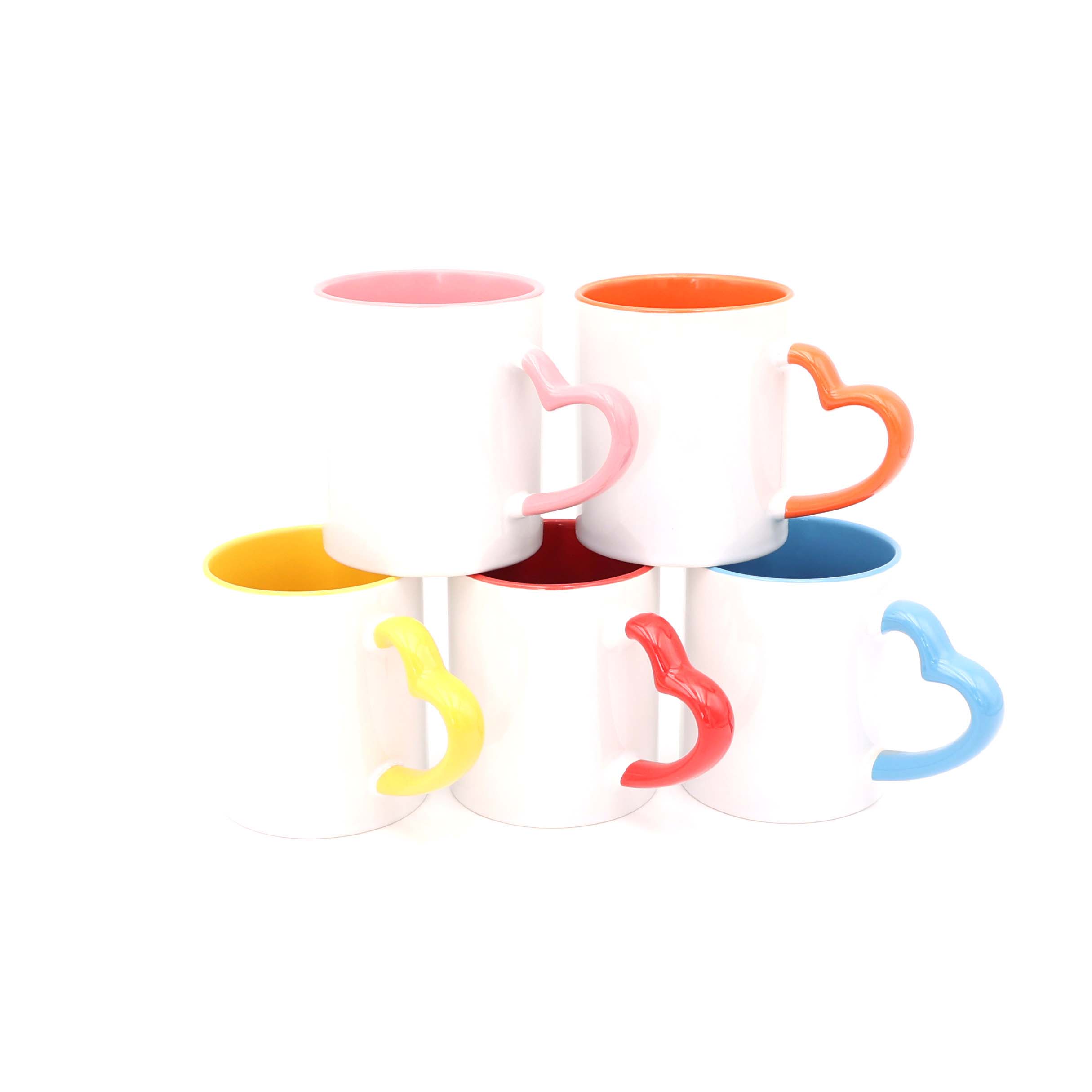 heart handle sublimation Mug