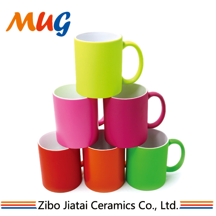 Fluorescent sublimation coated mug